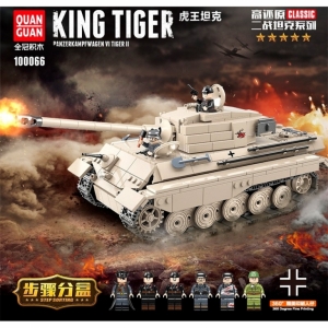 Конструктор Quanguan 100066 Germany King Tiger (Немецкий тяжелый танк Королевский Тигр)