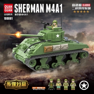 Конструктор танк Sherman M4A1 Quanguan 100081 